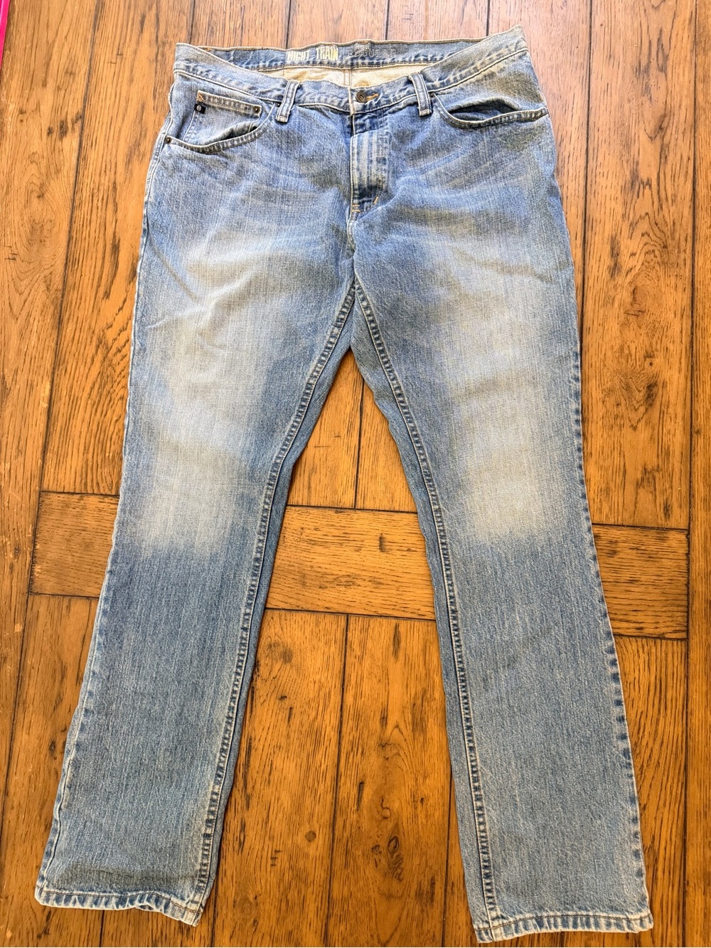 Free World Straight Fit Men's Light Blue Denim Jeans